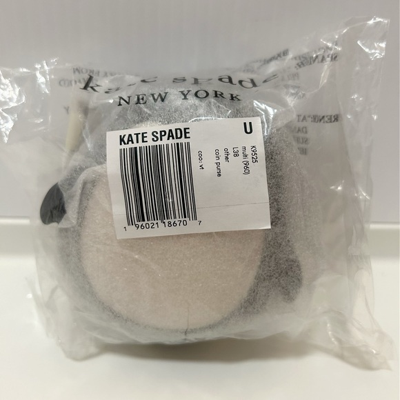 Kate Spade Morty Penguin Pebbled Leather Zip Coin Purse Key Ring Bag Charm 🐧🌸 - Picture 2 of 6